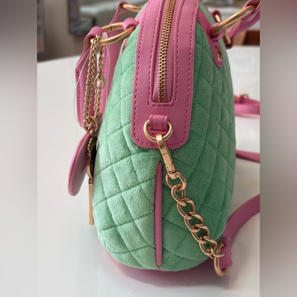 Juicy Couture Pink and Green Quilted Crossover Bag. NWT - Picture 6 of 14